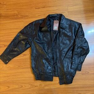 Oversized Leather Jacket Women -Lambskin Leather Fall Jacket for Women XL